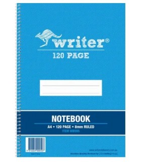 Writer A4 120Pg Spiral Note Book Board Cover