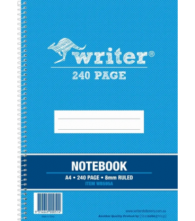 Writer A4 240Pg Spiral Note Book Board Cover