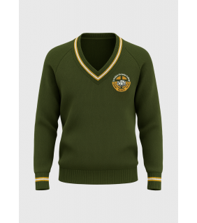 Jumper Knit Olive Poly/Cotton