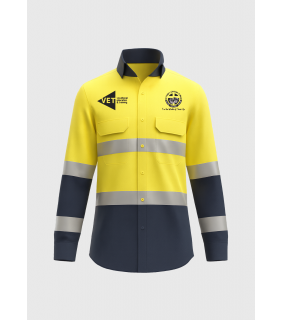 Shirt Hi Vis Vet Yellow/Navy