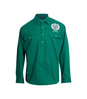 Shirt Supporter Green LS Mens 