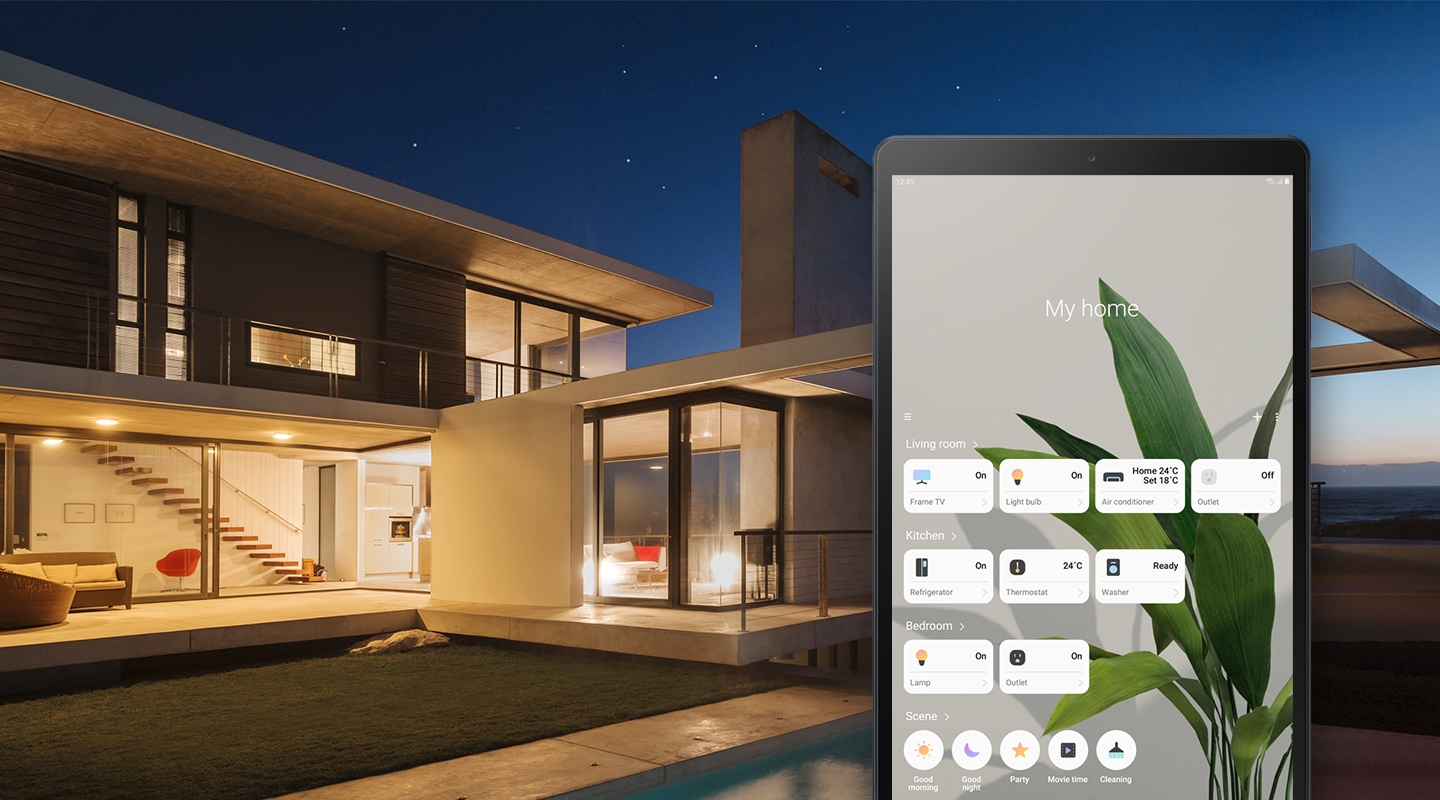 Galaxy Tab A (2019, 10.1) fits right in with the other connected devices in your smart home