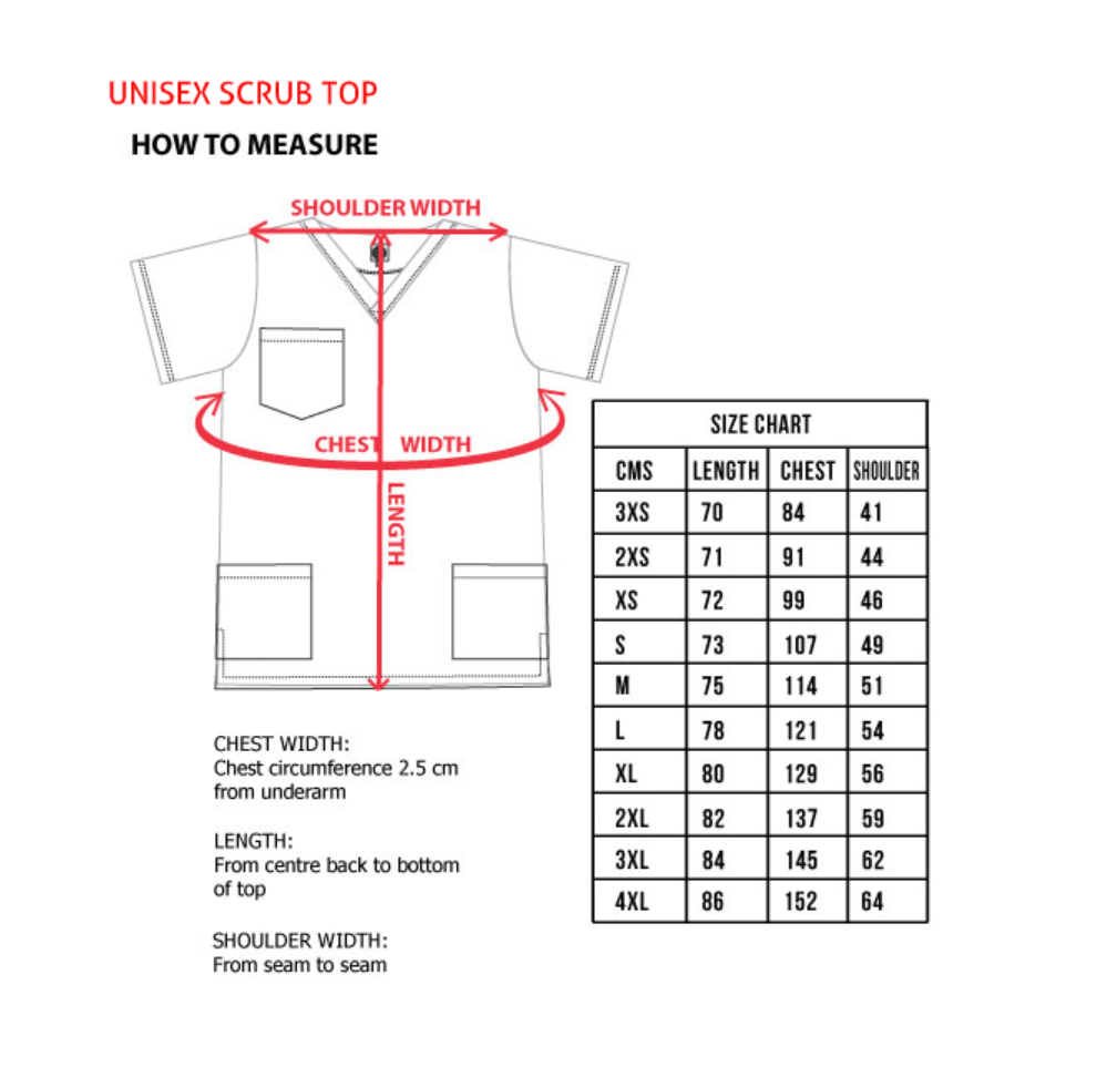 La Trobe University Nursing and Midwifery Scrub Top Black School Locker